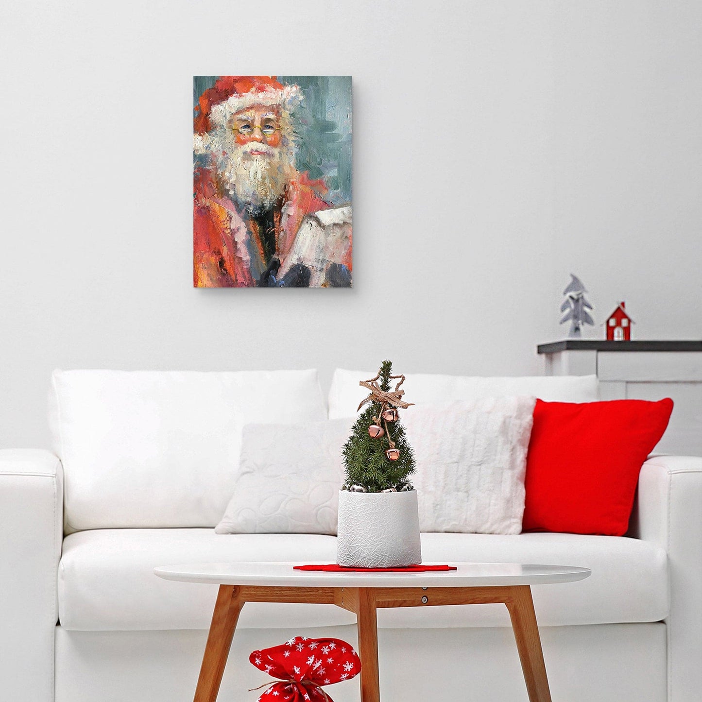 Papa Noel con lista - Jennifer Stottle Taylor