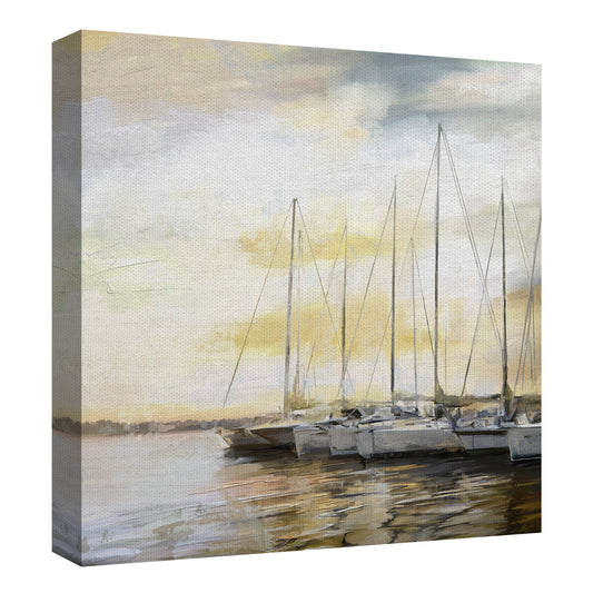 Plaza del puerto al atardecer - Studio Arts