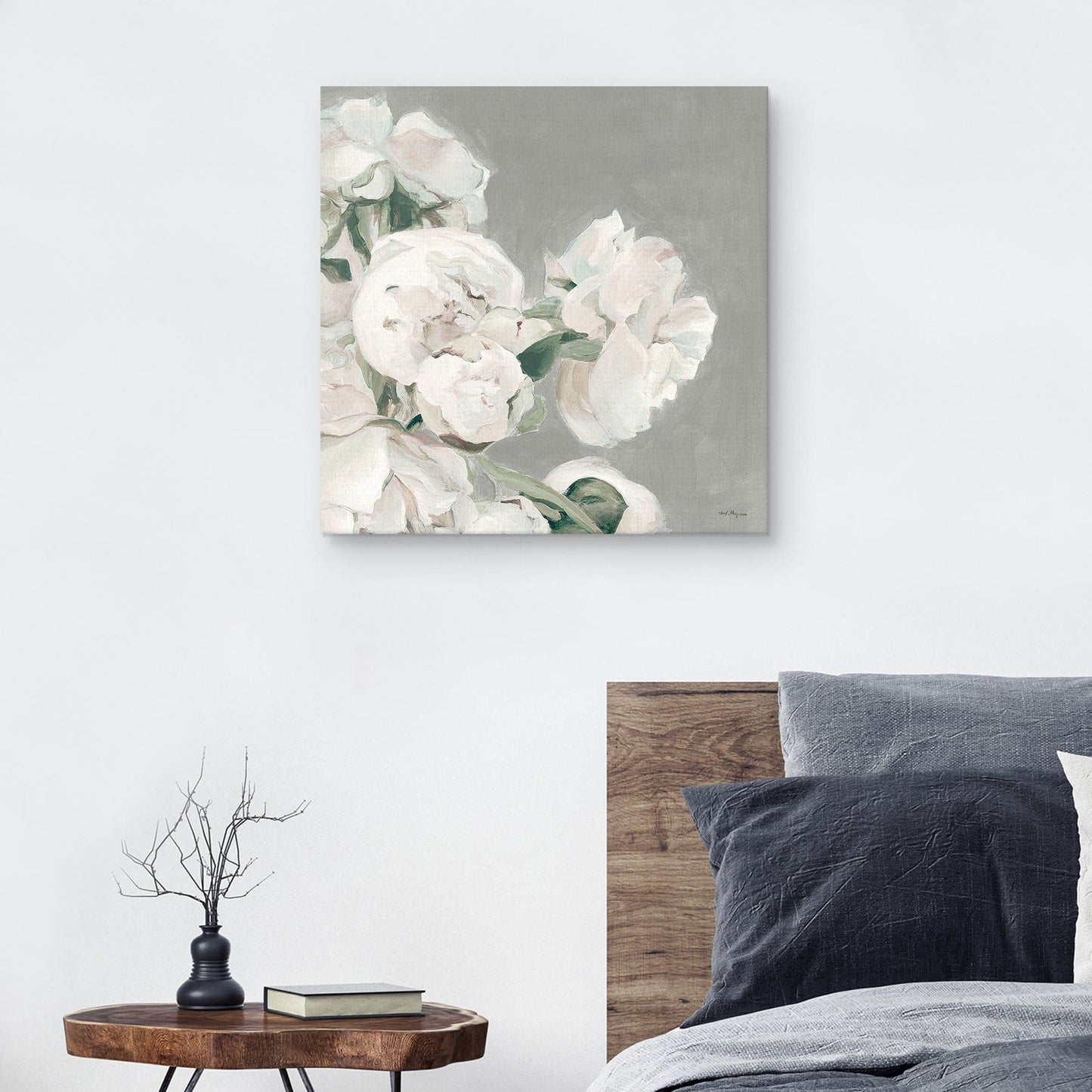 Peonias sobre Gris III - Marilyn Hageman