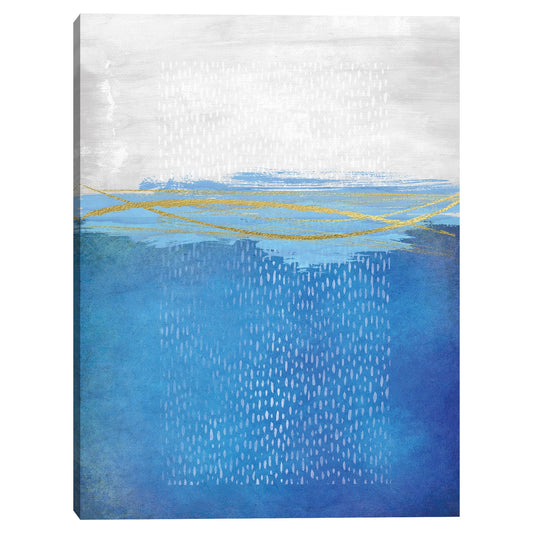 Azul y Oro Abstracto - Nikki Chu