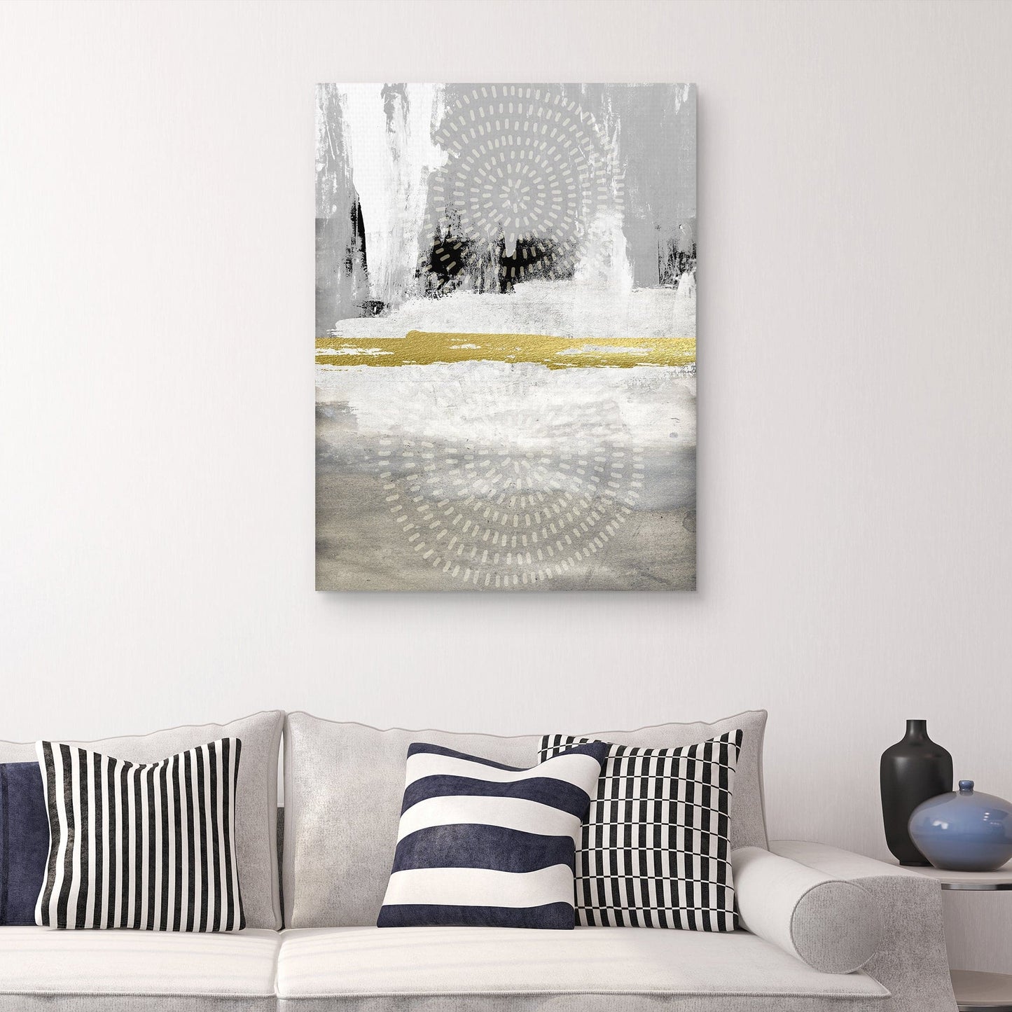 Gris y blanco abstracto - Nikki Chu