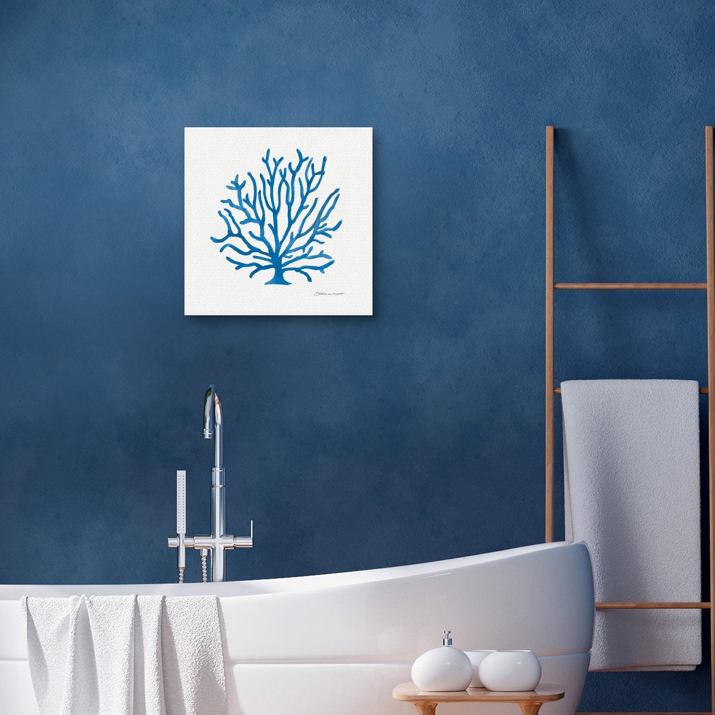 Acuarela azul coral - Stephanie Marrott
