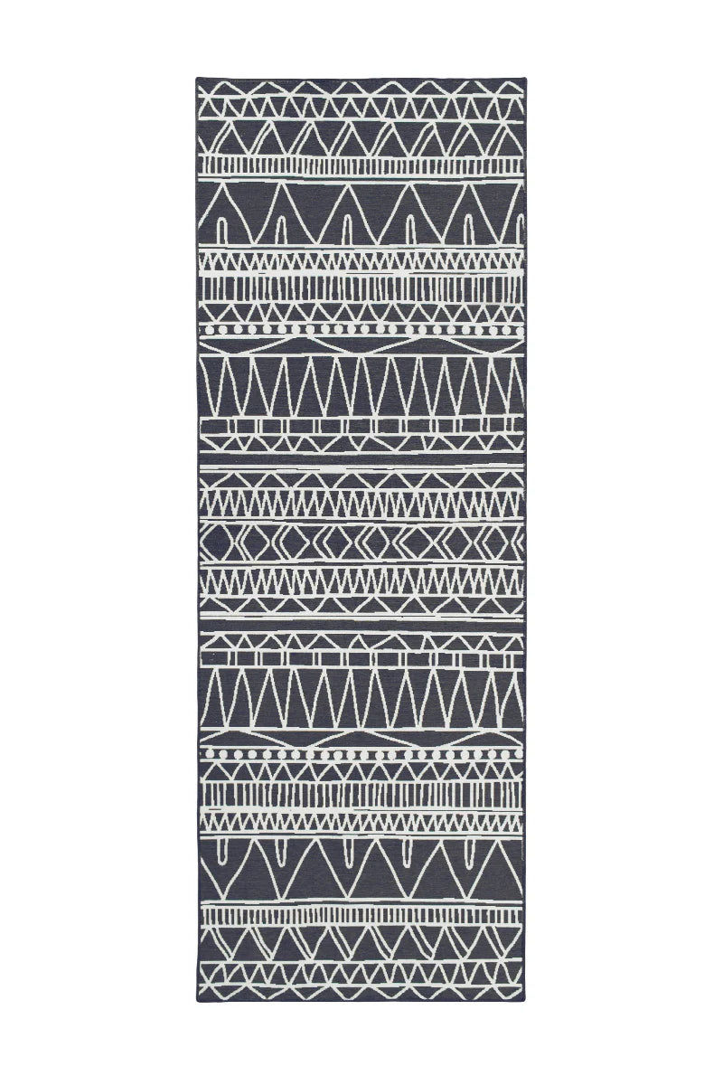 Alfombra lavable Chelsea Tribal Aztec Gris Oscuro