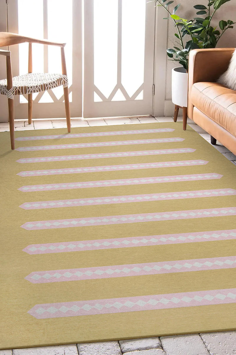 Alfombra lavable beige miel Dash and Dot