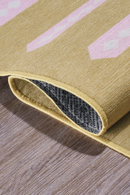 Alfombra lavable beige miel Dash and Dot