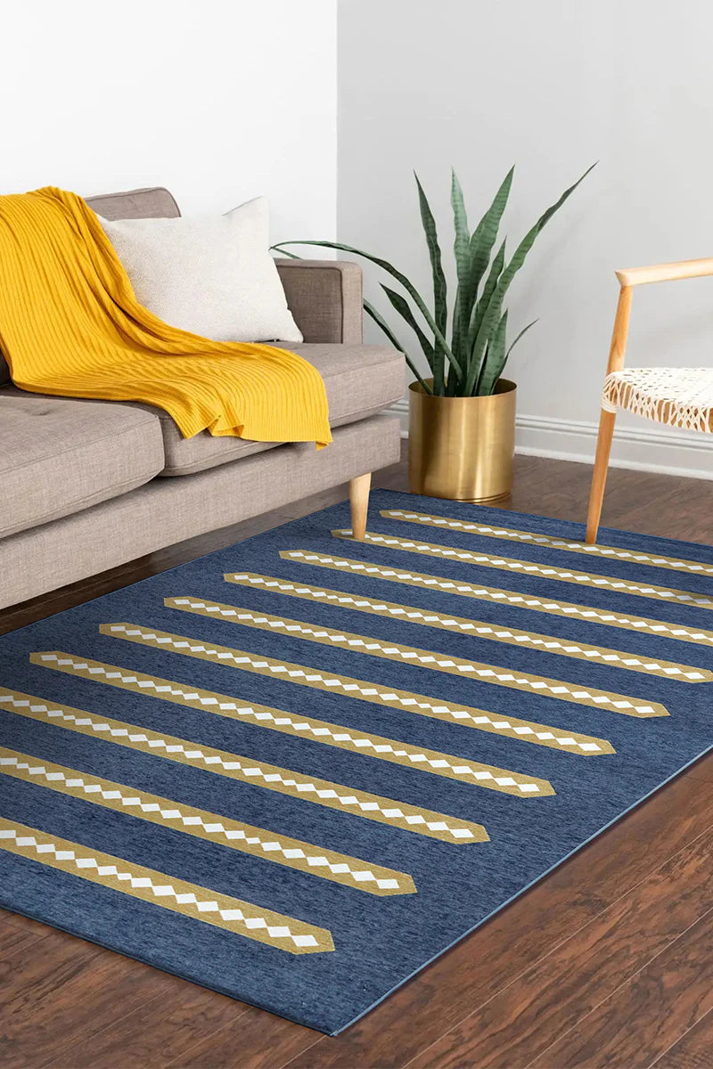 Alfombra lavable Dash and Dot Indigo Camel