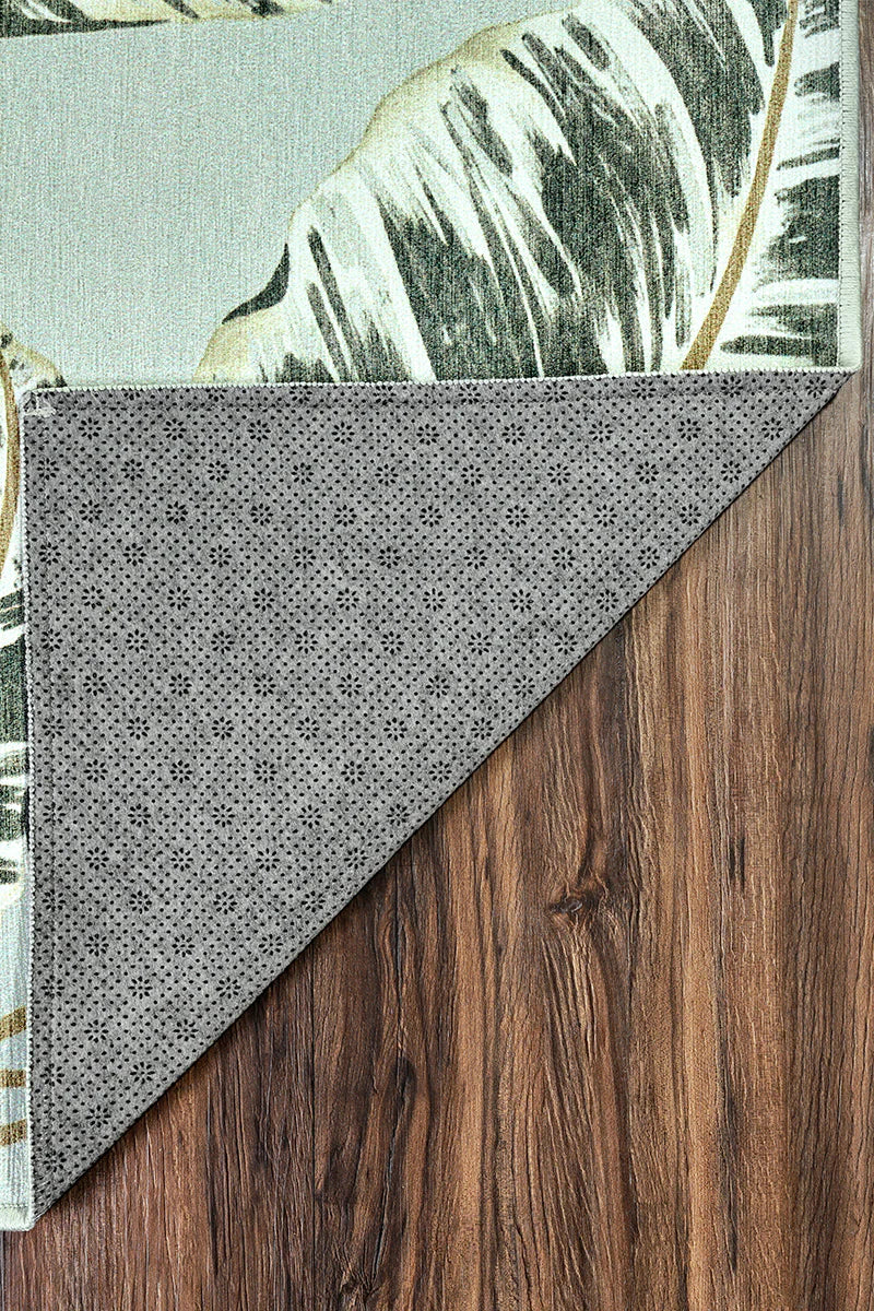 Alfombra lavable hojas cubanas menta