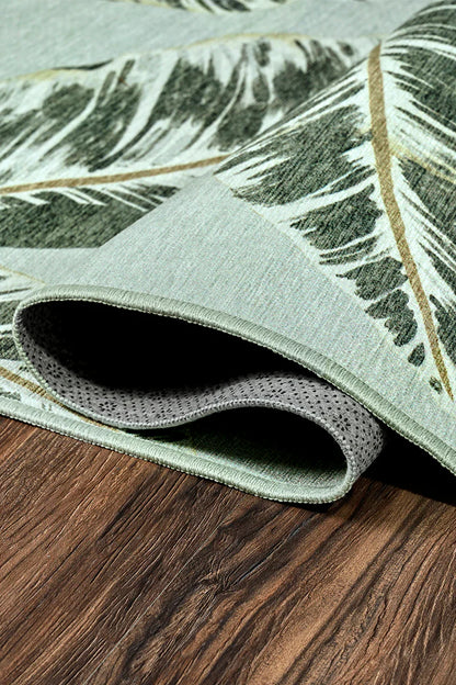 Alfombra lavable hojas cubanas menta