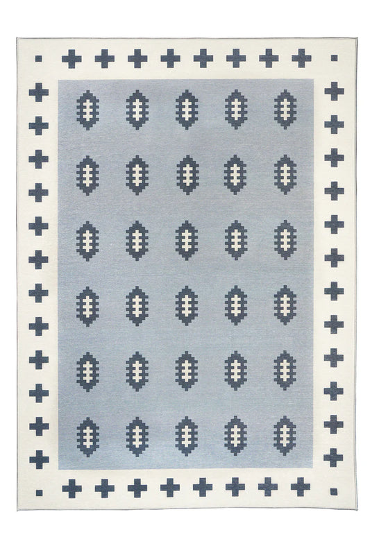 Alfombra lavable gris fresco de tejido nórdico