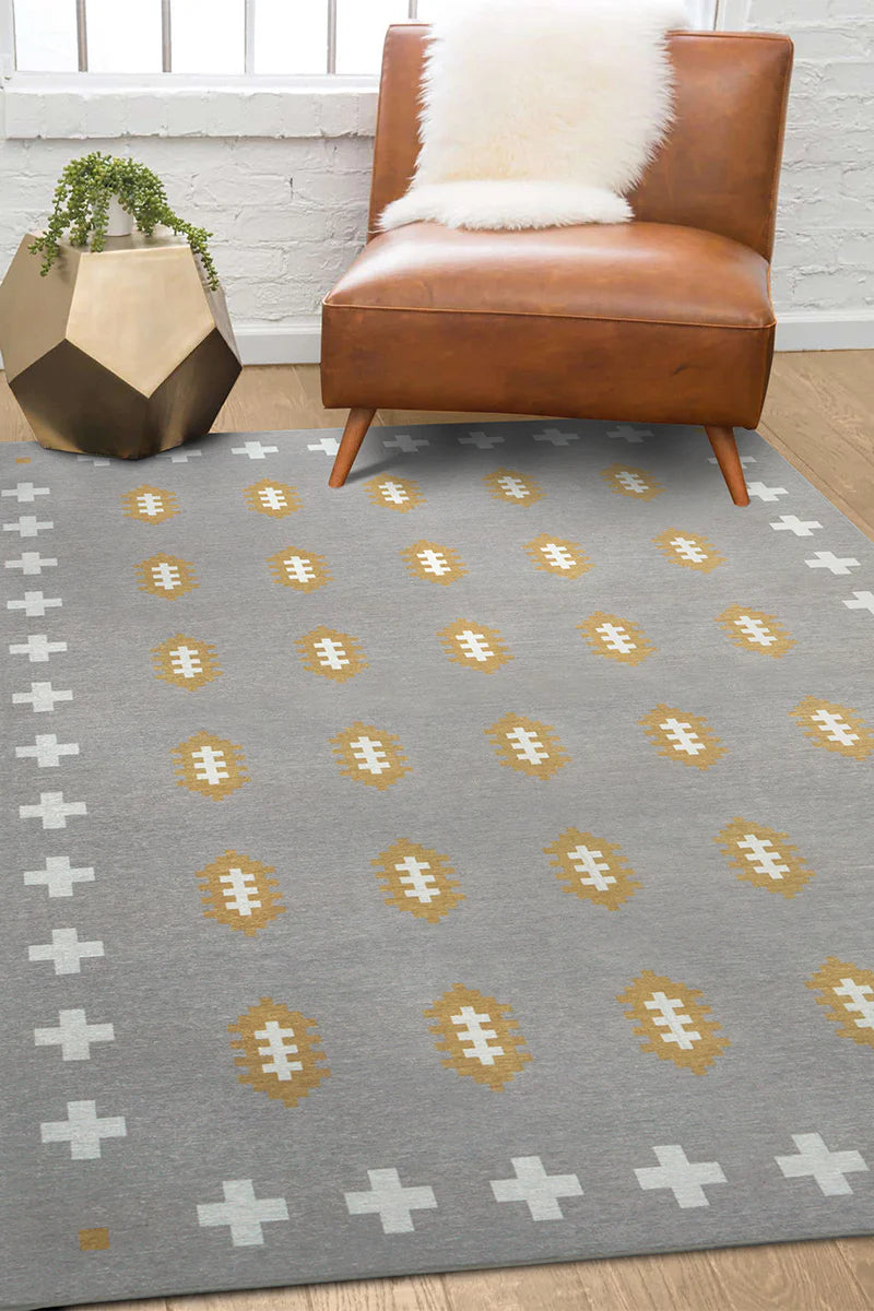 Alfombra lavable de hongos de tejido nórdico