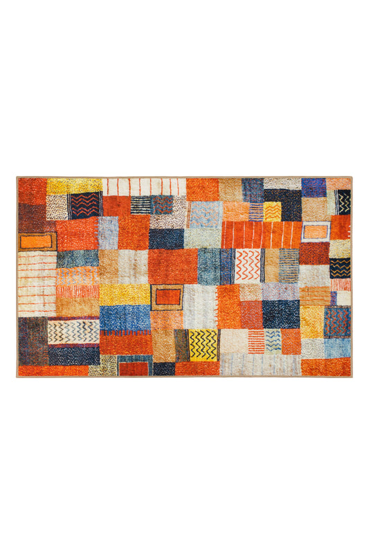 Alfombra lavable multicolor patchwork