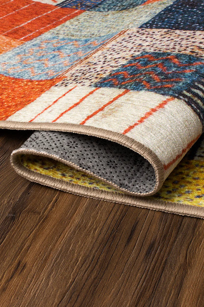 Alfombra lavable multicolor patchwork