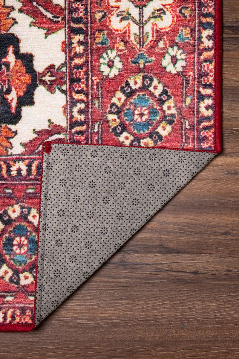 Alfombra lavable granate Ramage