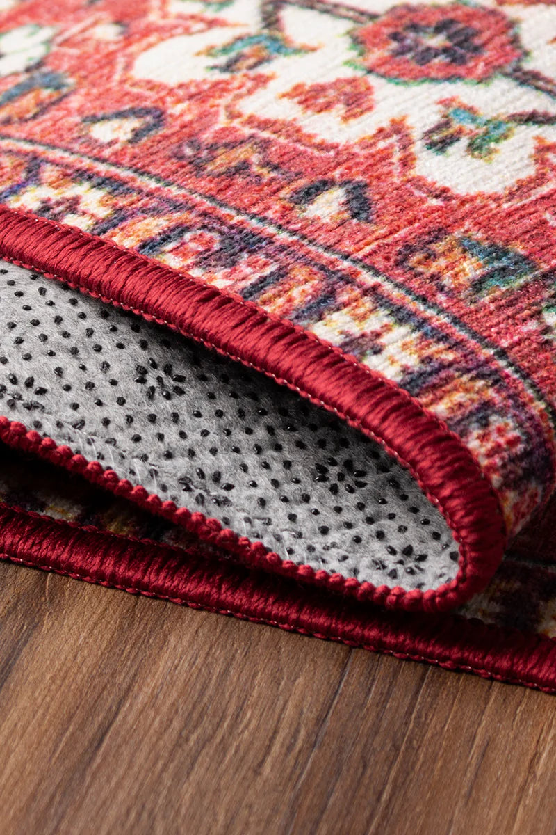 Alfombra lavable granate Ramage