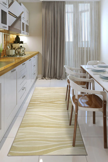 Alfombra lavable natural Waves