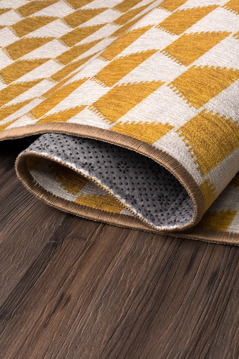 Alfombra lavable Yanis Oro amarillo