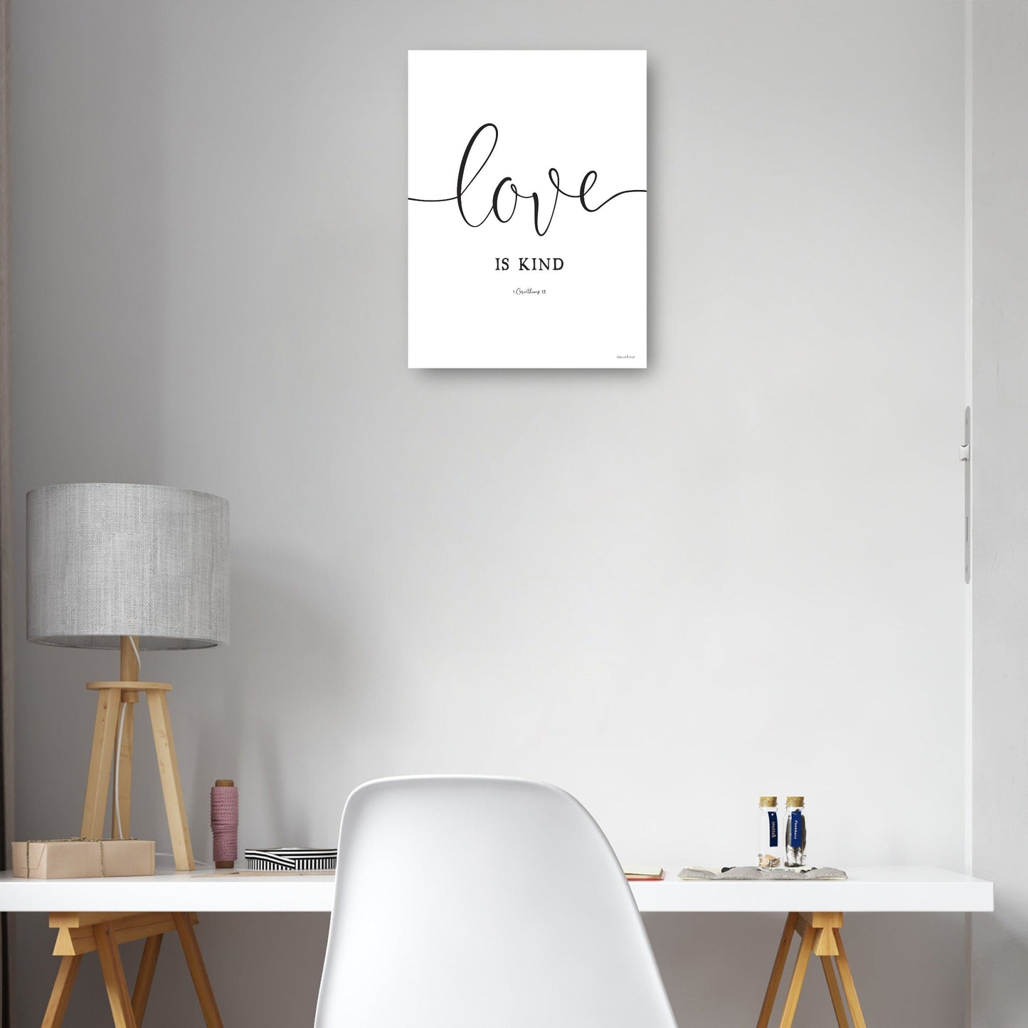 El amor es amable - lettered & lined