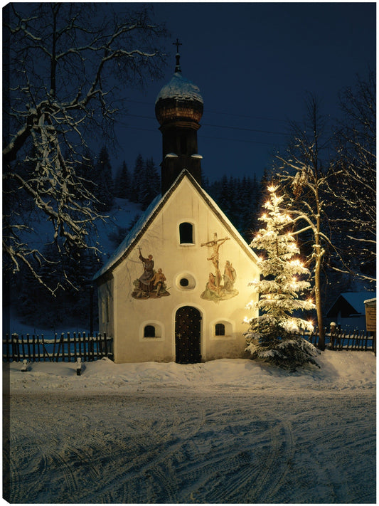 Acogedora capilla de invierno - Vintage Images