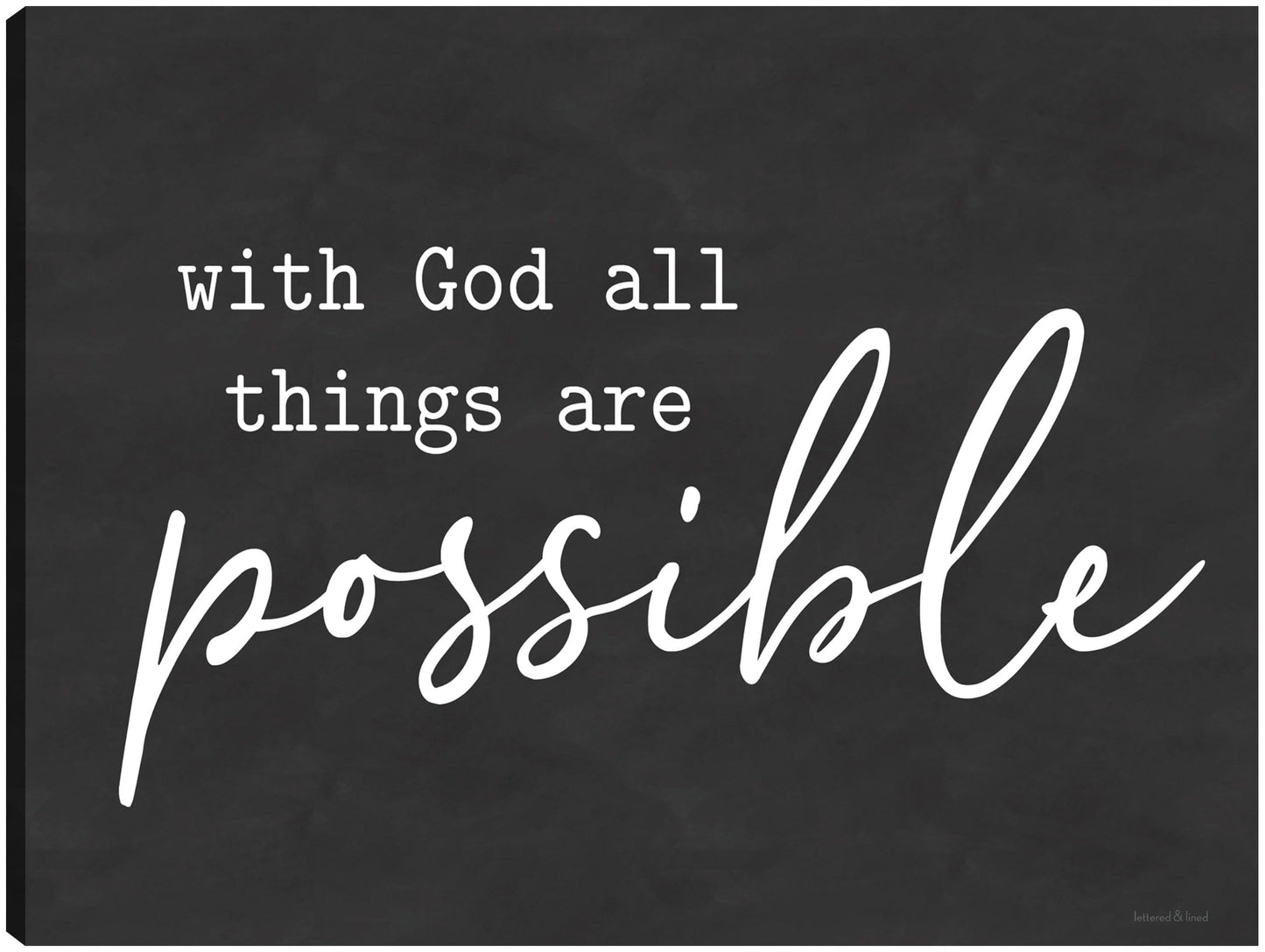 Con Dios todo es posible - lettered & lined