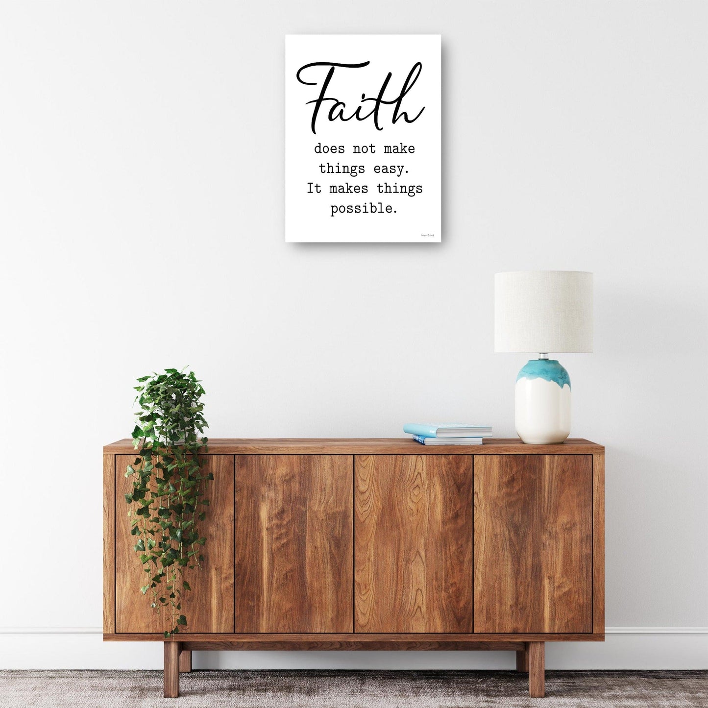 La fe hace las cosas posibles - lettered & lined