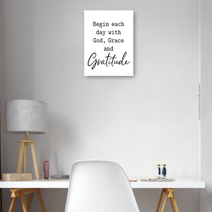 Dios, Gracia y Gratitud - lettered & lined