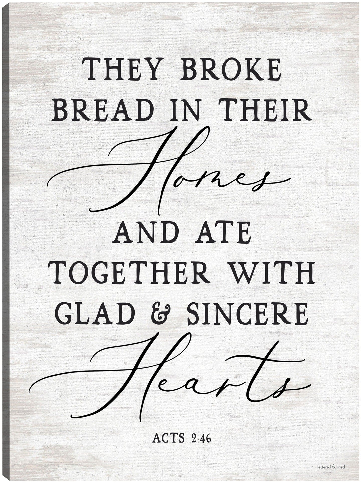 Partieron el pan - lettered & lined