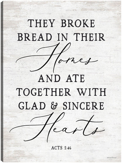 Partieron el pan - lettered & lined