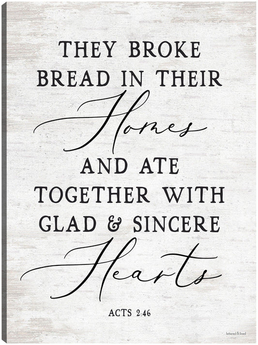 Partieron el pan - lettered & lined