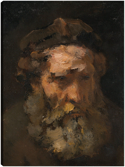 Cabeza de San Mateo, probablemente a principios de la década de 1660 - Rembrandt Workshop